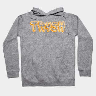 tR45h - Orange and White - Front Hoodie